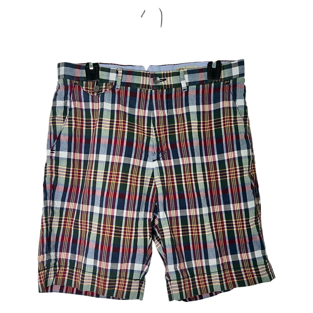 Ralph Lauren India Madras Shorts Size 32 Cotton Multi Color Plaid Pockets